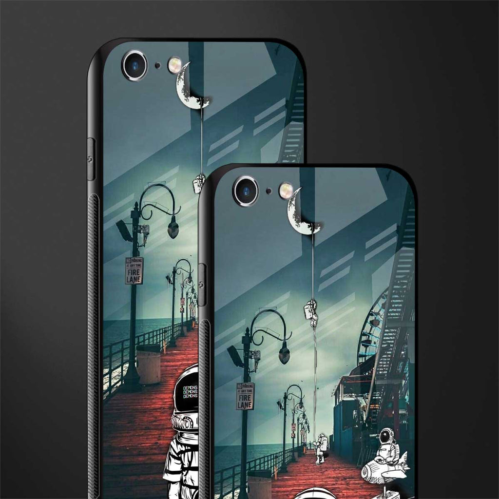 astronaut believer beach glass case for iphone 6 plus image-2