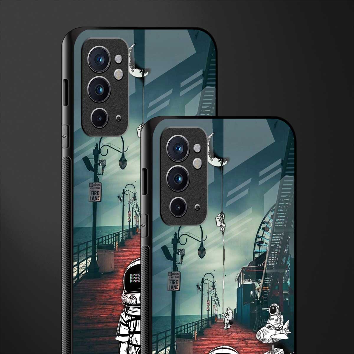 astronaut believer beach glass case for oneplus 9rt image-2