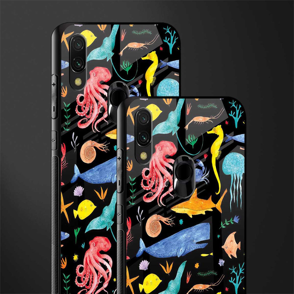 atomic ocean glass case for redmi note 7s image-2