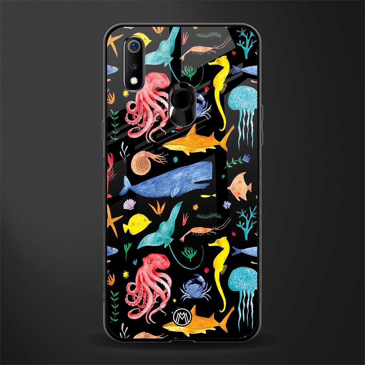 atomic ocean glass case for realme 3 pro image