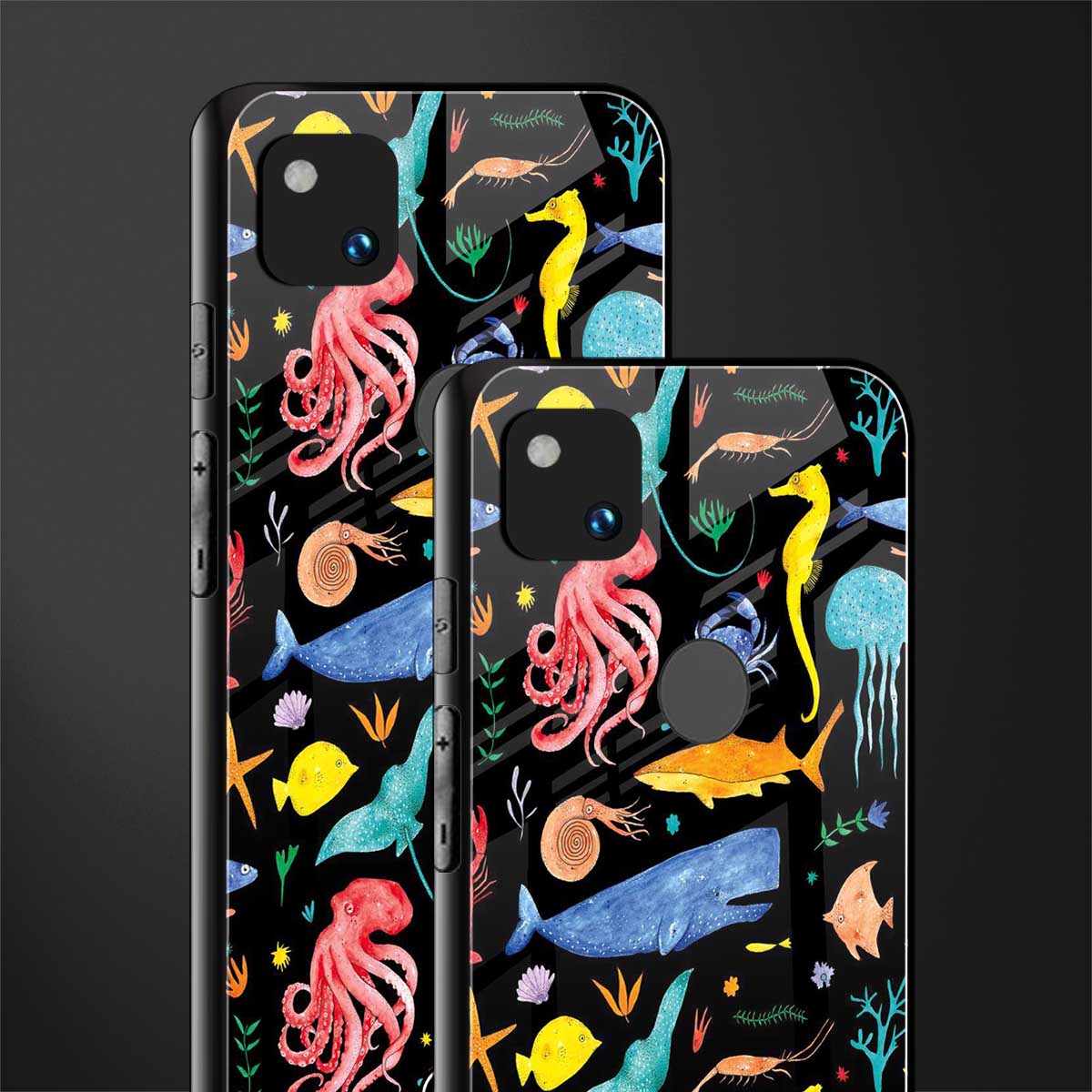 atomic ocean back phone cover | glass case for google pixel 4a 4g