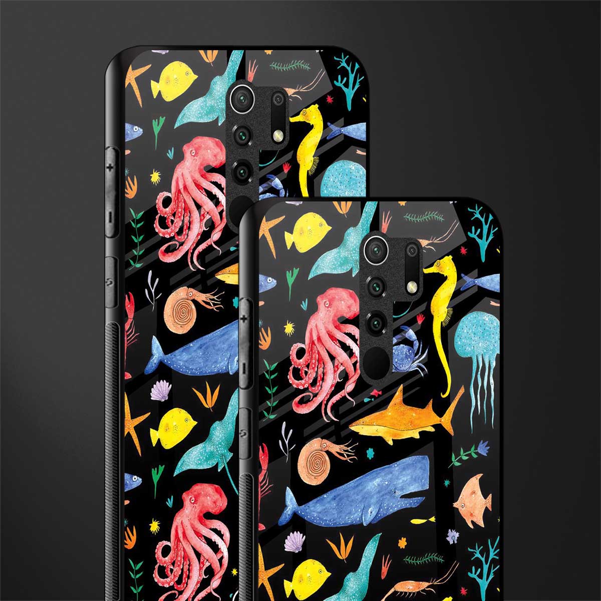 atomic ocean glass case for redmi 9 prime image-2