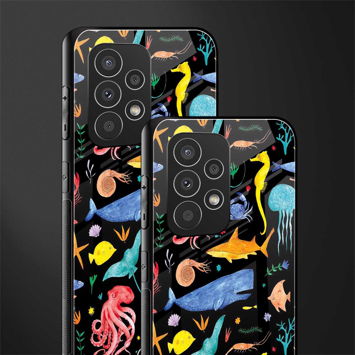 atomic ocean back phone cover | glass case for samsung galaxy a53 5g