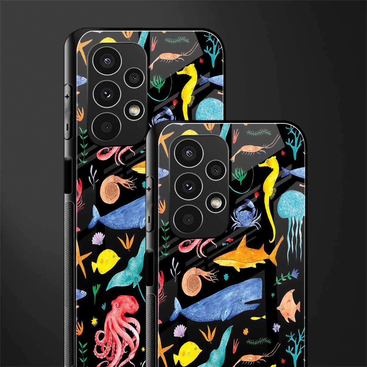 atomic ocean back phone cover | glass case for samsung galaxy a13 4g