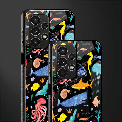 atomic ocean back phone cover | glass case for samsung galaxy a13 4g