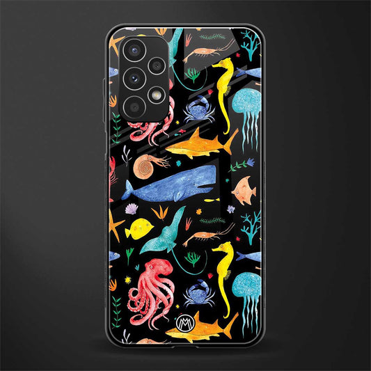 atomic ocean back phone cover | glass case for samsung galaxy a13 4g