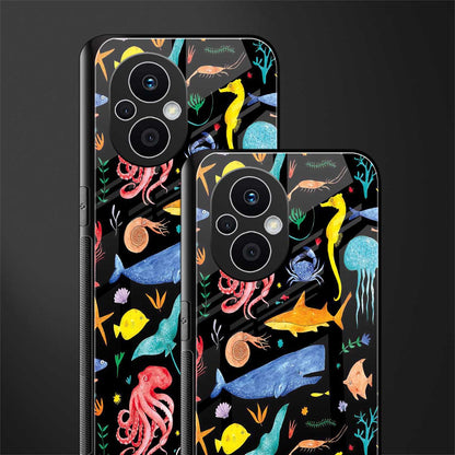 atomic ocean back phone cover | glass case for oppo f21 pro 5g