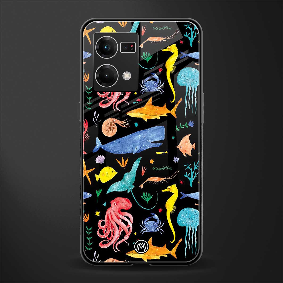 atomic ocean back phone cover | glass case for oppo f21 pro 4g