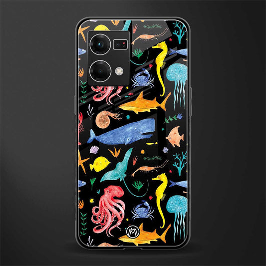 atomic ocean back phone cover | glass case for oppo f21 pro 4g