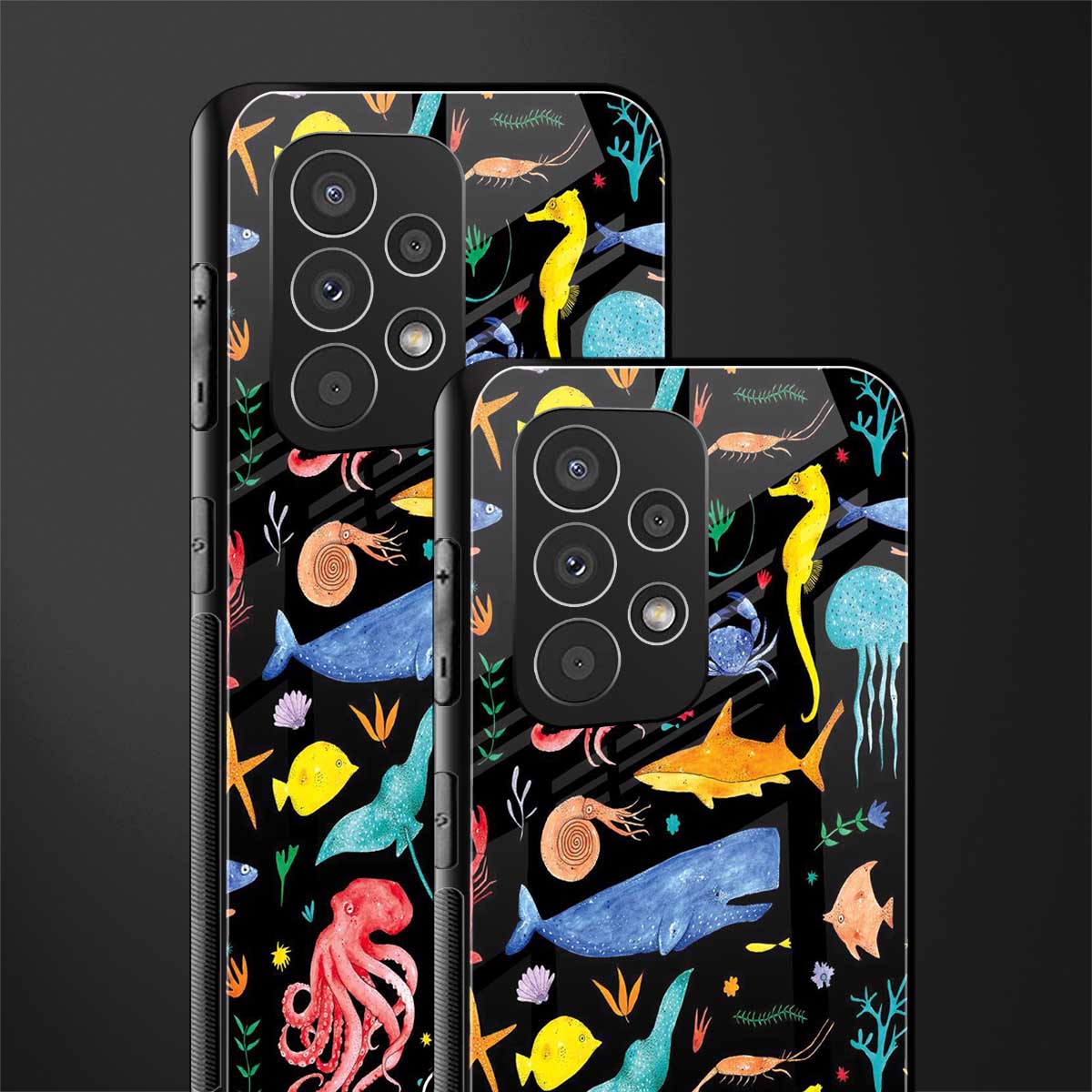 atomic ocean back phone cover | glass case for samsung galaxy a33 5g