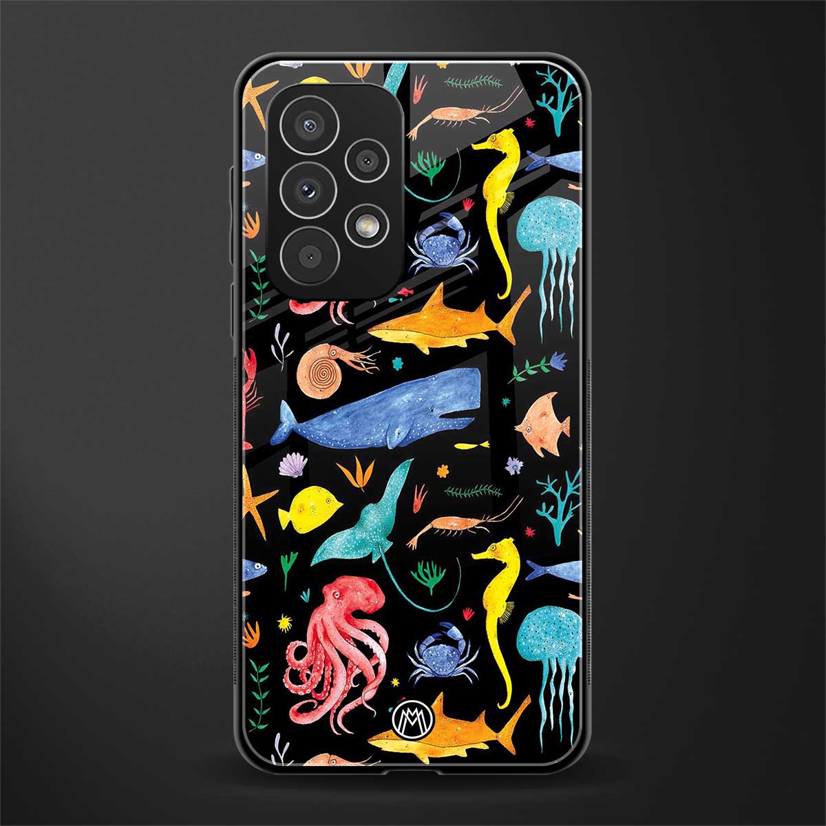 atomic ocean back phone cover | glass case for samsung galaxy a33 5g