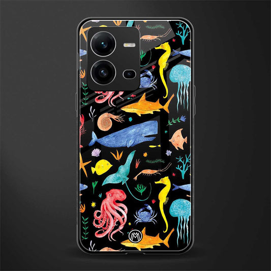 atomic ocean back phone cover | glass case for vivo v25-5g
