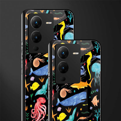 atomic ocean back phone cover | glass case for vivo v25 pro 5g