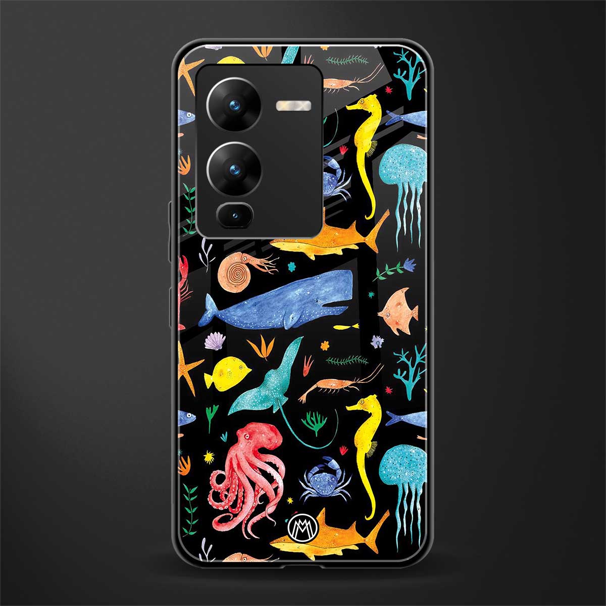 atomic ocean back phone cover | glass case for vivo v25 pro 5g