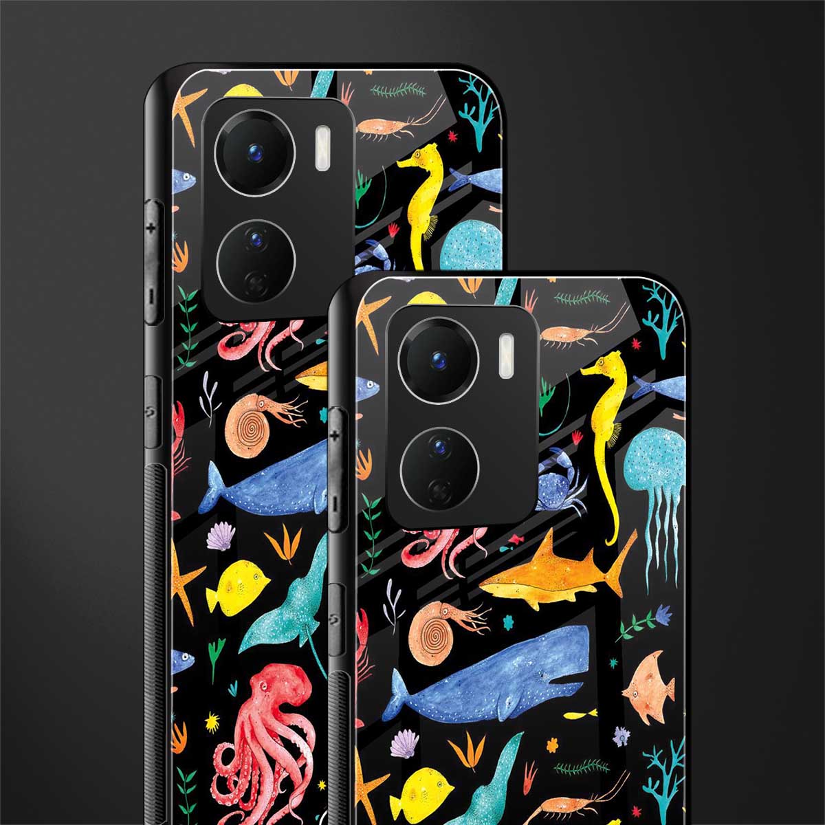 atomic ocean back phone cover | glass case for vivo y16