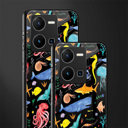 atomic ocean back phone cover | glass case for vivo y35 4g