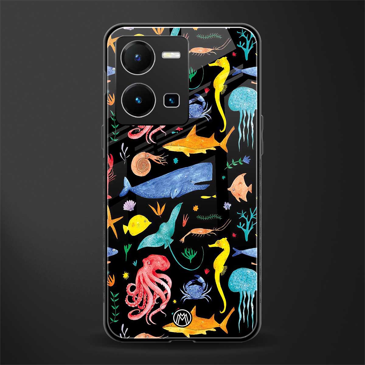 atomic ocean back phone cover | glass case for vivo y35 4g