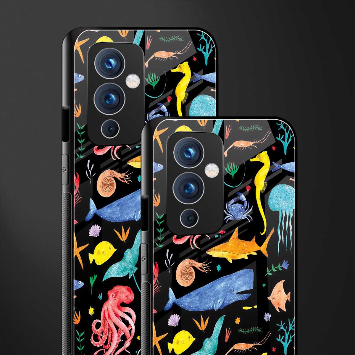 atomic ocean back phone cover | glass case for oneplus 9