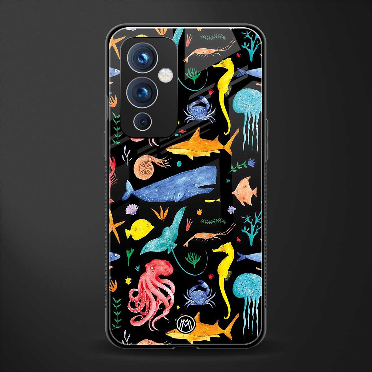 atomic ocean back phone cover | glass case for oneplus 9