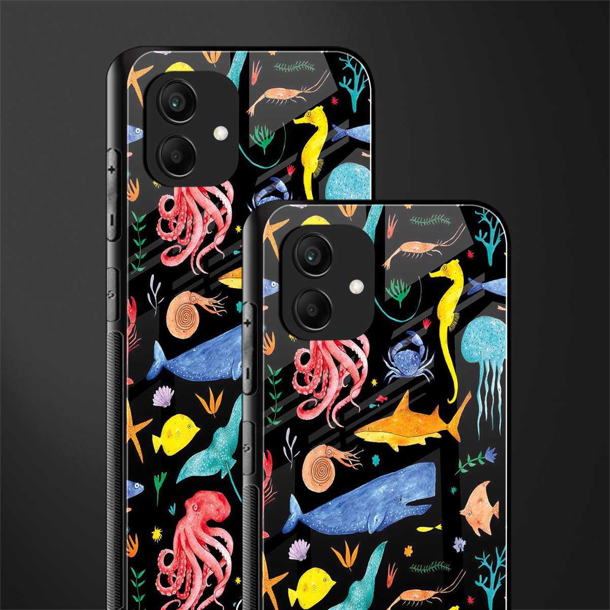 atomic ocean back phone cover | glass case for samsung galaxy a04