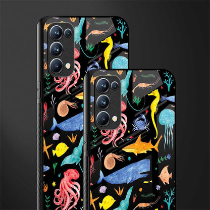 atomic ocean back phone cover | glass case for oppo reno 5