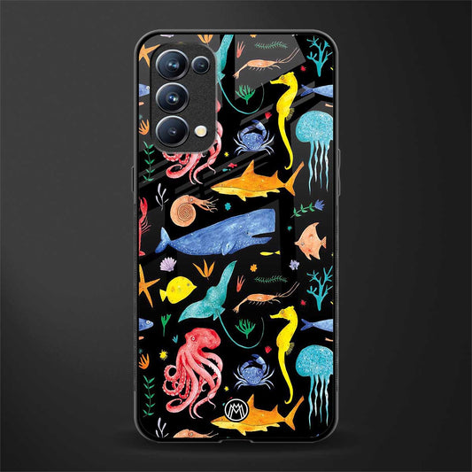 atomic ocean back phone cover | glass case for oppo reno 5