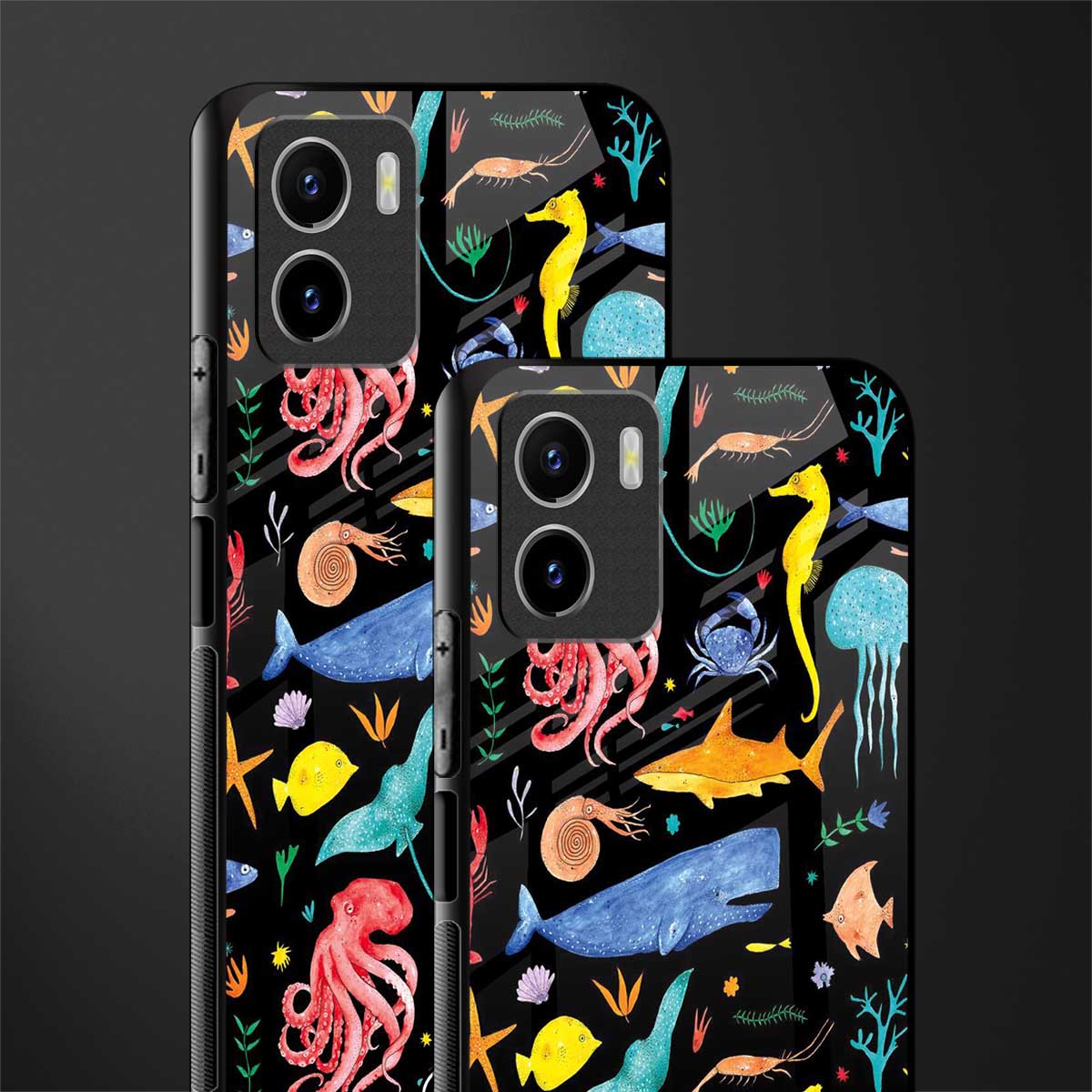 atomic ocean back phone cover | glass case for vivo y72