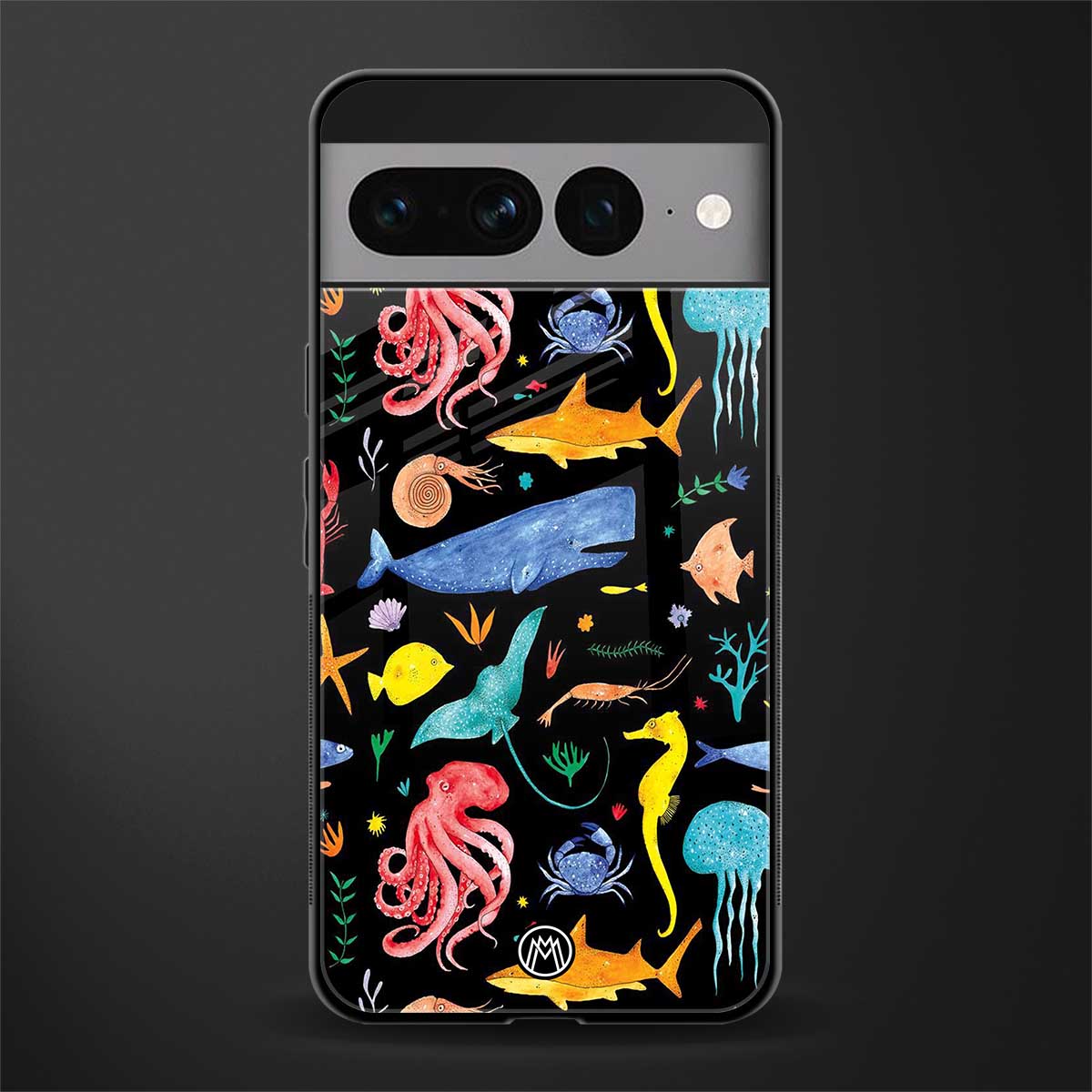 atomic ocean back phone cover | glass case for google pixel 7 pro