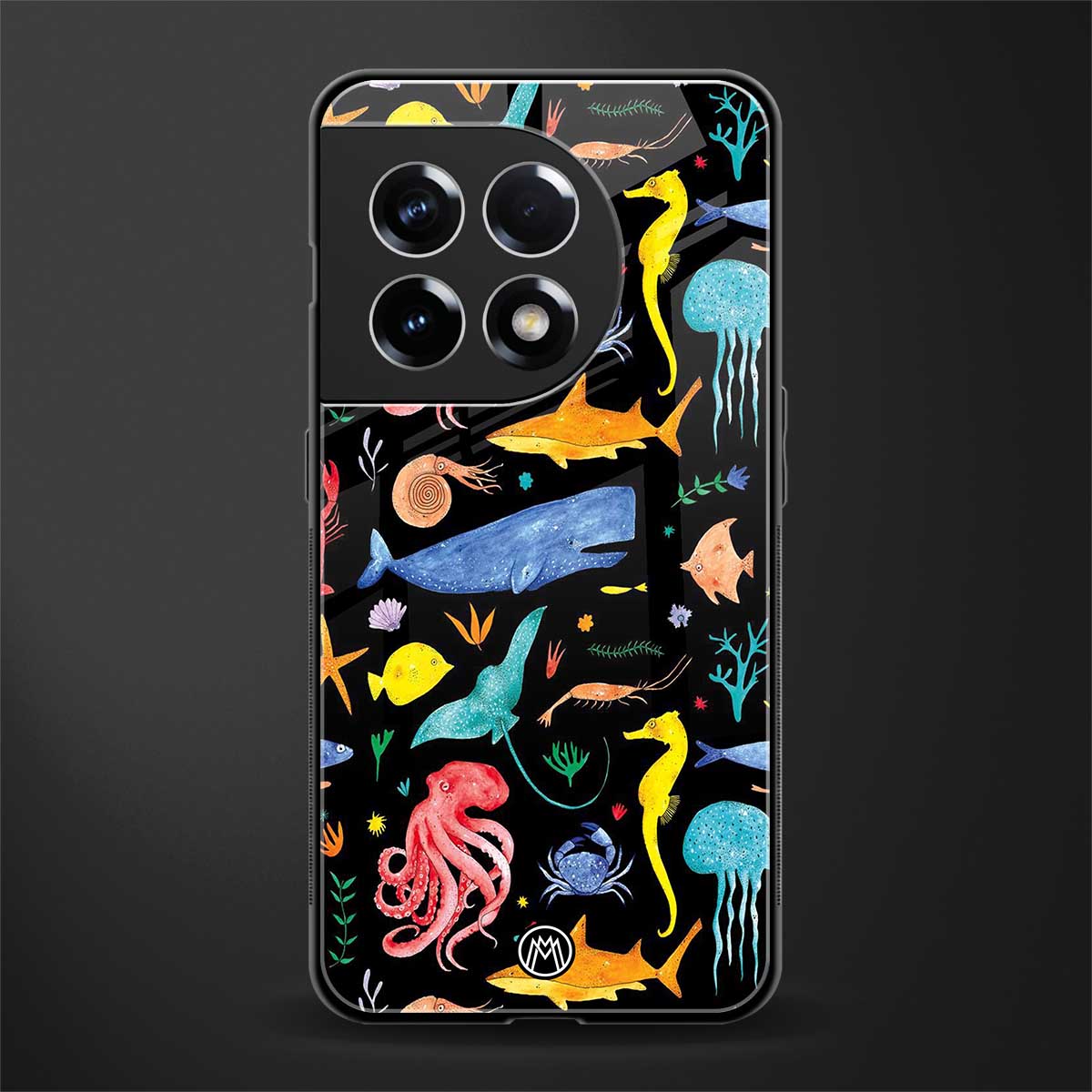 atomic ocean back phone cover | glass case for oneplus 11r