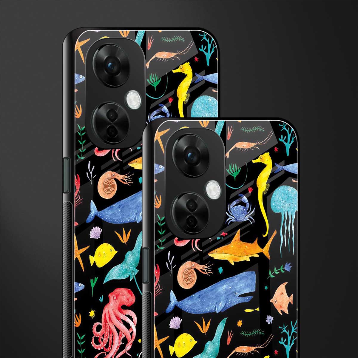 atomic ocean back phone cover | glass case for oneplus nord ce 3 lite