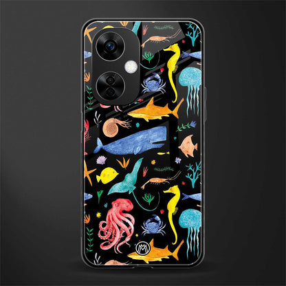 atomic ocean back phone cover | glass case for oneplus nord ce 3 lite