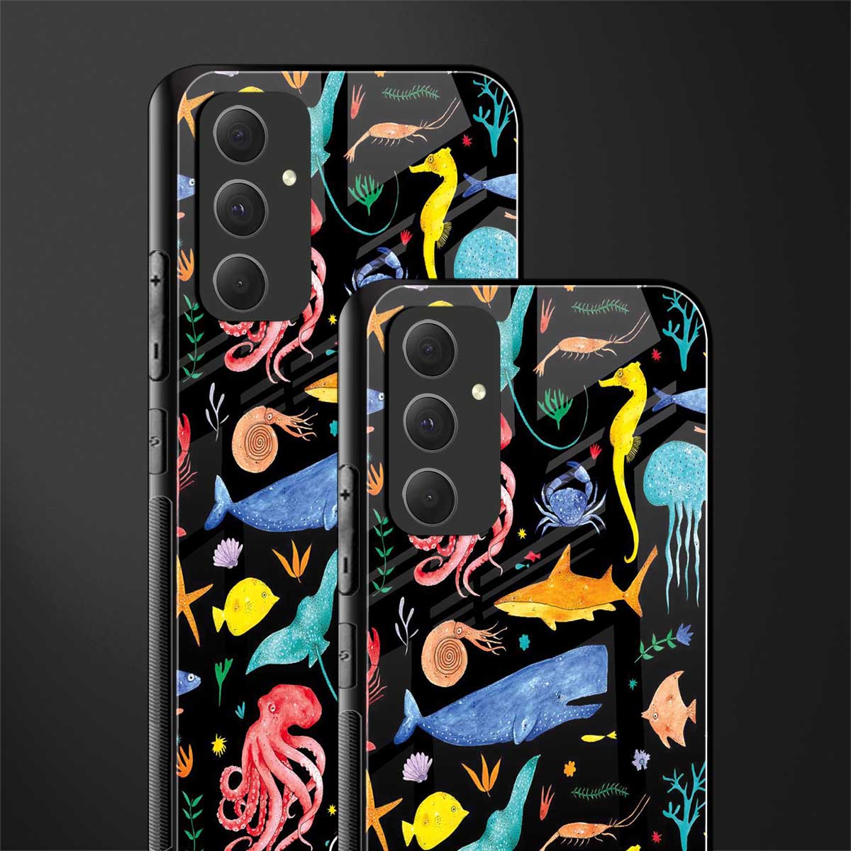 atomic ocean back phone cover | glass case for samsung galaxy a54 5g