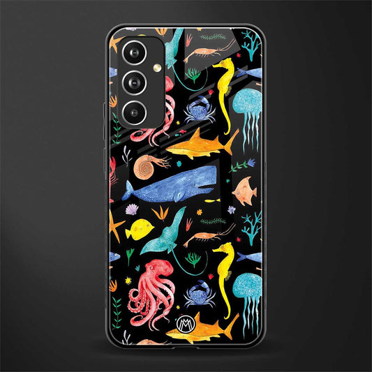 atomic ocean back phone cover | glass case for samsung galaxy a54 5g