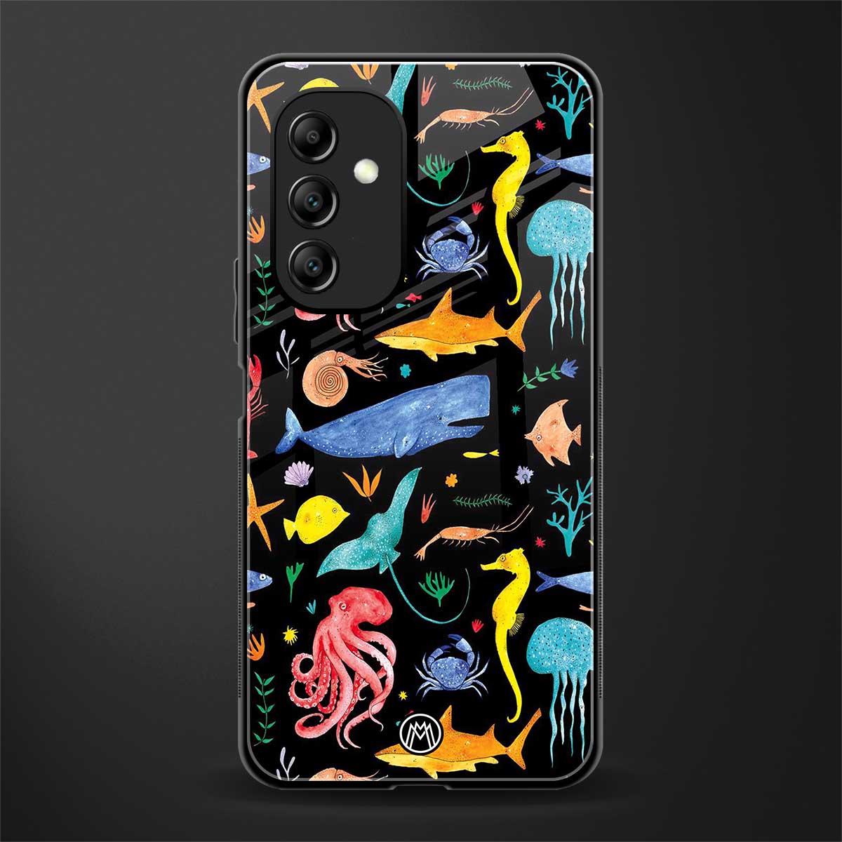 atomic ocean back phone cover | glass case for samsung galaxy a14 5g