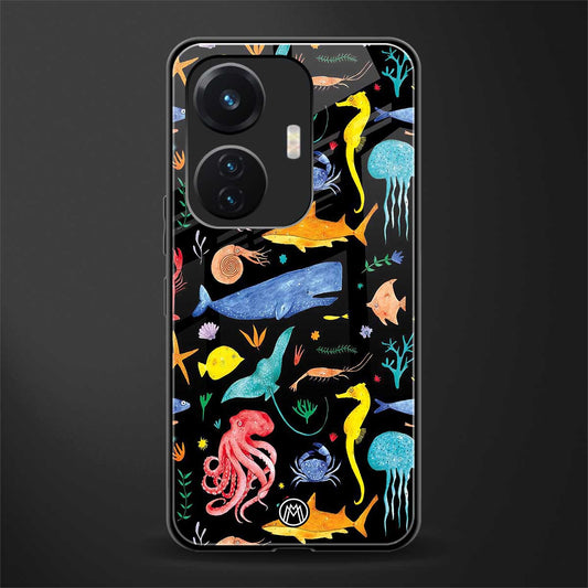 atomic ocean back phone cover | glass case for vivo t1 44w 4g