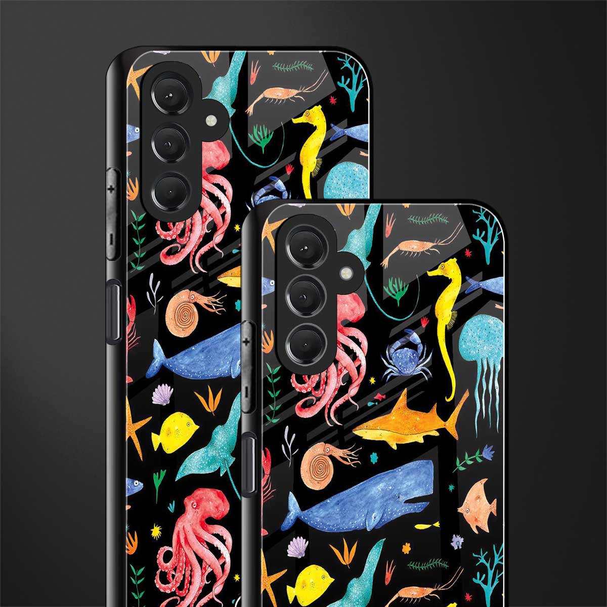 atomic ocean back phone cover | glass case for samsun galaxy a24 4g