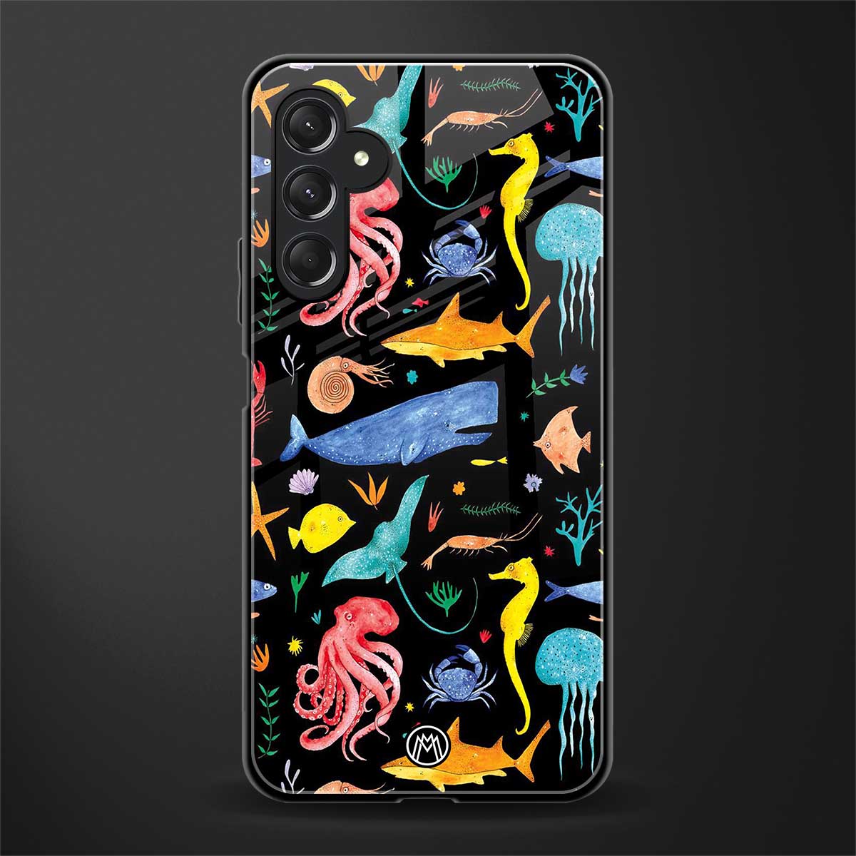 atomic ocean back phone cover | glass case for samsun galaxy a24 4g