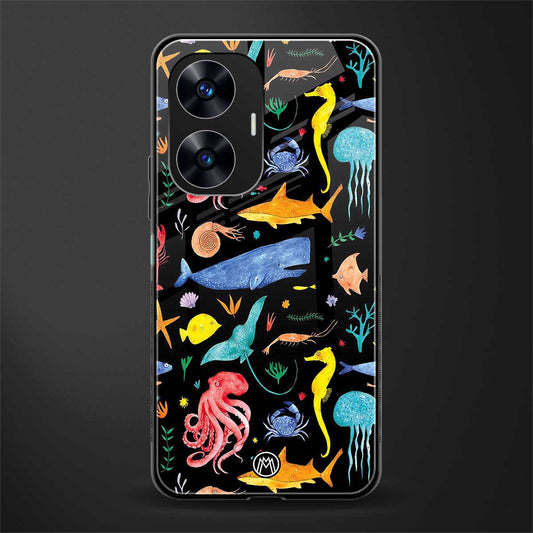 atomic ocean back phone cover | glass case for realme c55