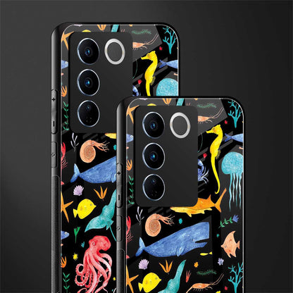 atomic ocean back phone cover | glass case for vivo v27 pro 5g