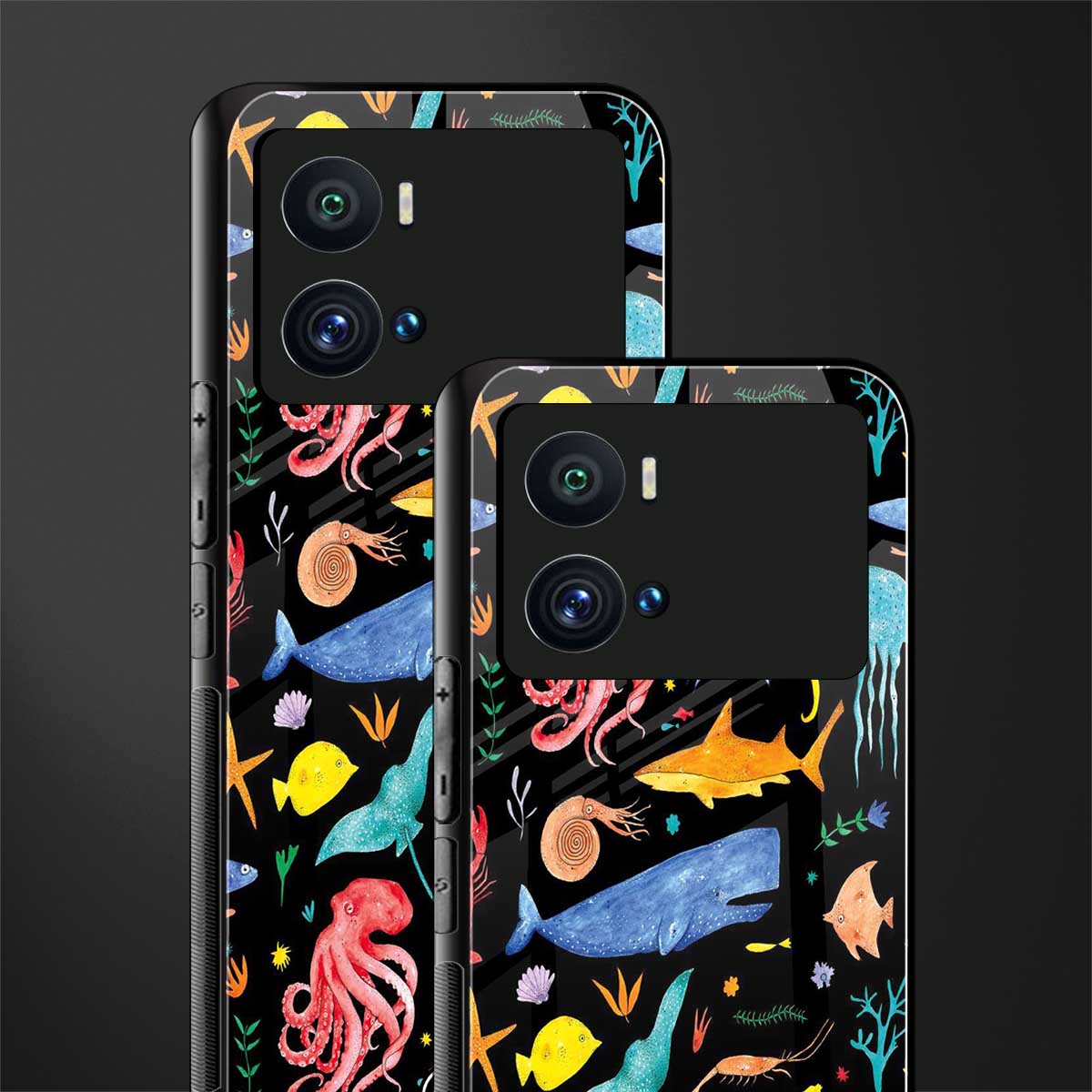 atomic ocean back phone cover | glass case for iQOO 9 Pro