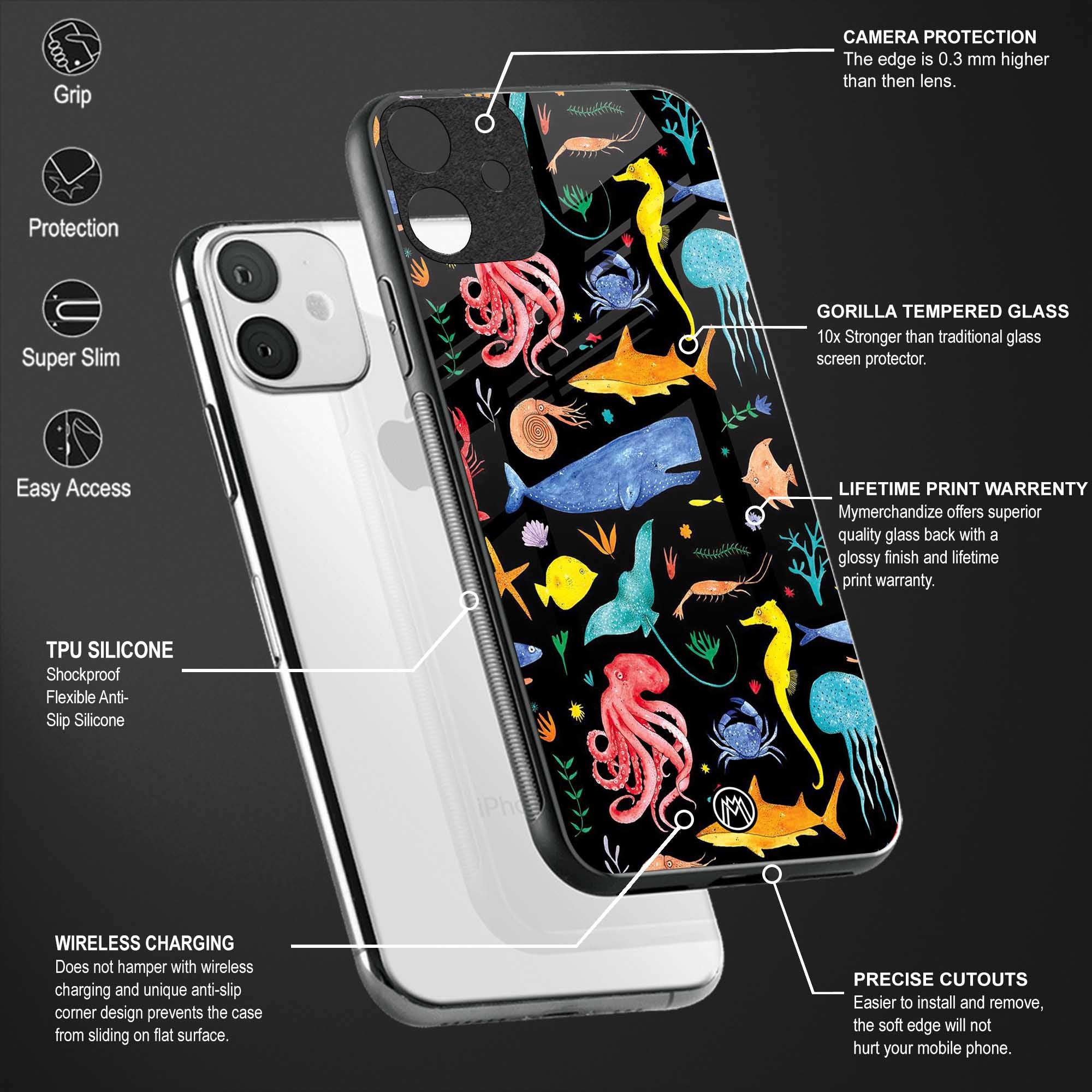 atomic ocean back phone cover | glass case for vivo y35 4g