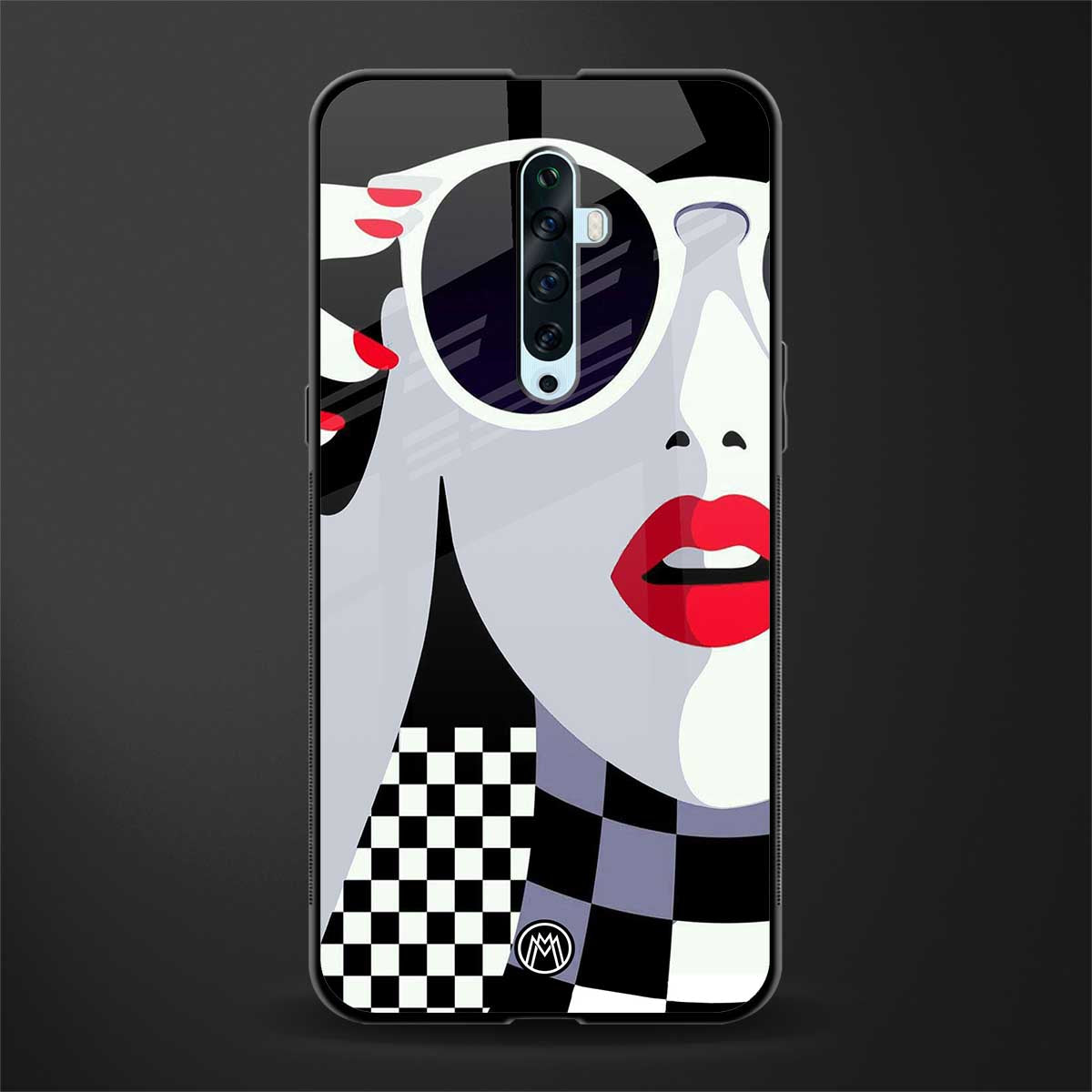 attitude queen glass case for oppo reno 2f image
