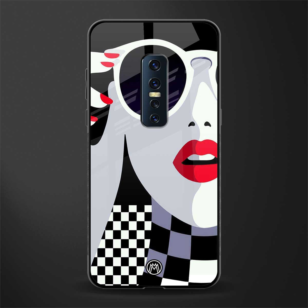 attitude queen glass case for vivo v17 pro image