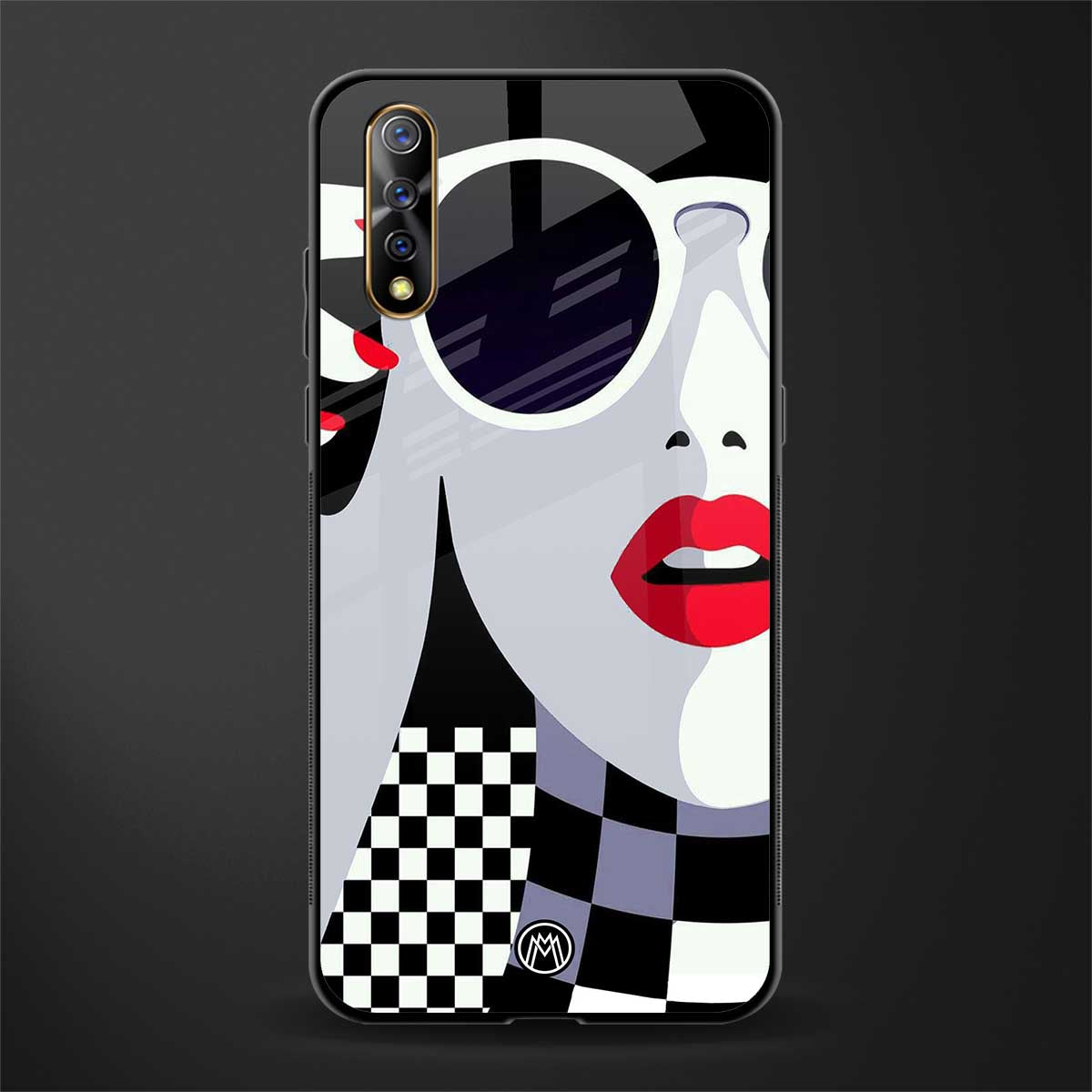 attitude queen glass case for vivo s1 image