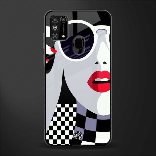 attitude queen glass case for samsung galaxy m31 image