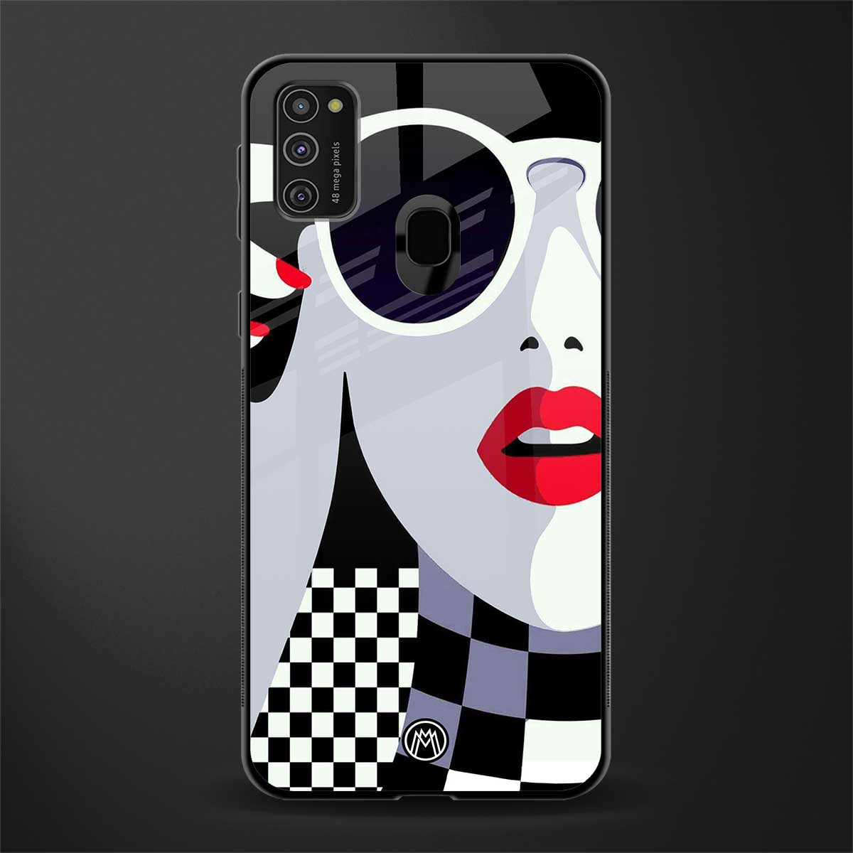 attitude queen glass case for samsung galaxy m21 image