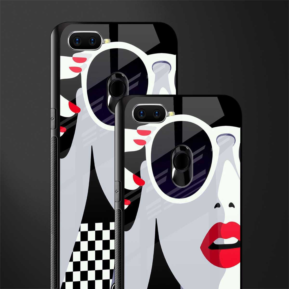 attitude queen glass case for oppo a7 image-2