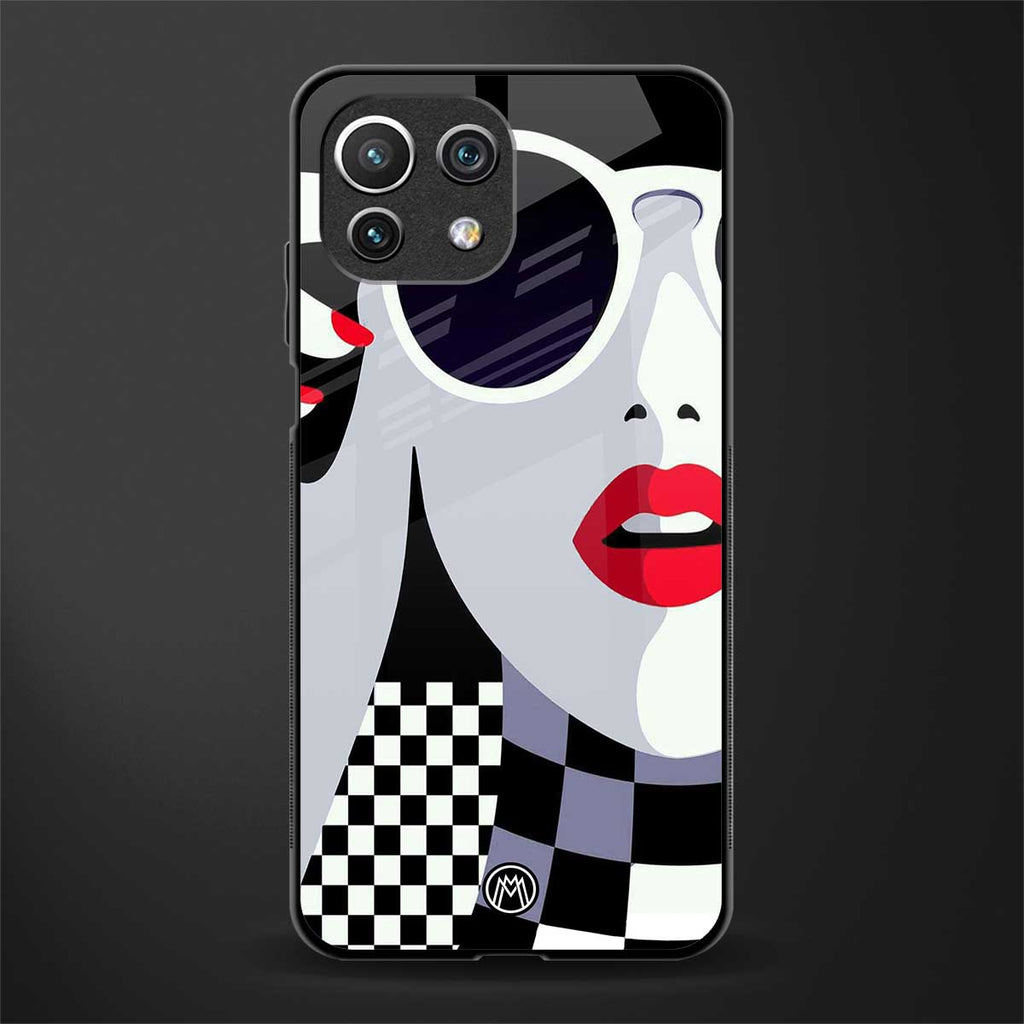 attitude queen glass case for mi 11 lite image