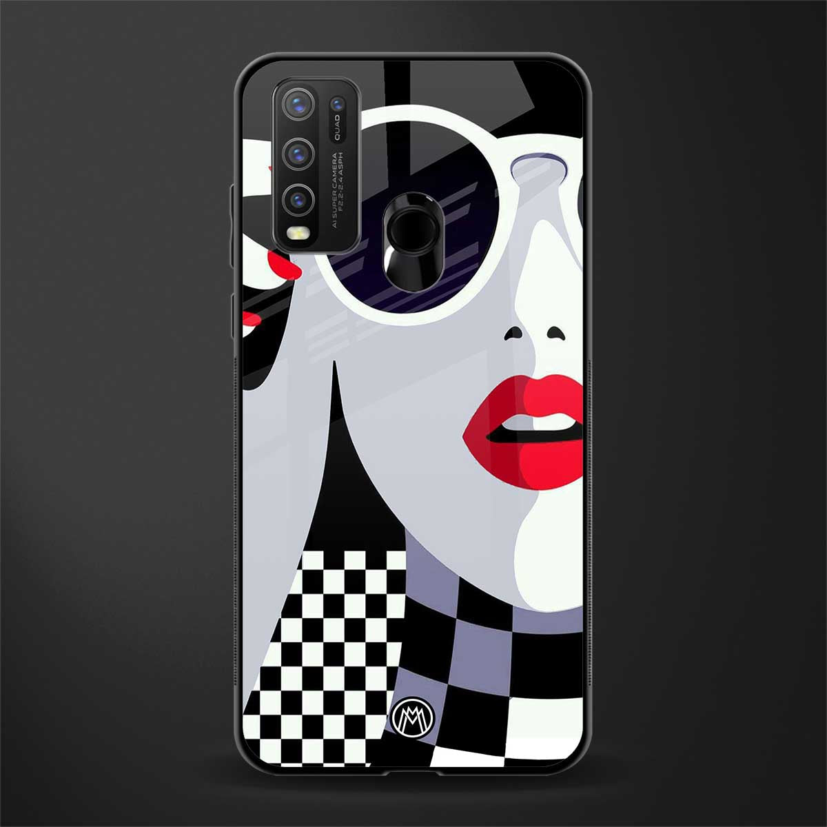 attitude queen glass case for vivo y30 image