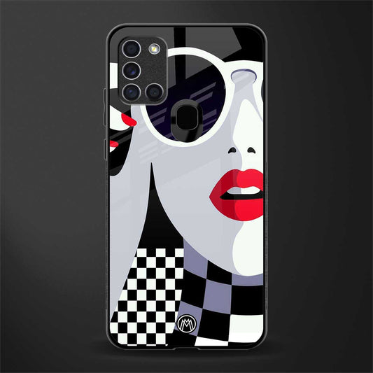 attitude queen glass case for samsung galaxy a21s image